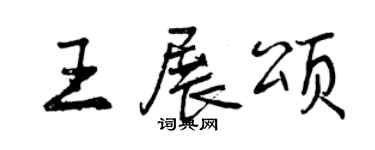 曾慶福王展頌行書個性簽名怎么寫