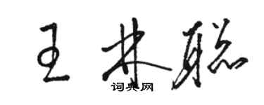 駱恆光王林聰草書個性簽名怎么寫