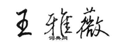 駱恆光王雅薇行書個性簽名怎么寫