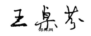 曾慶福王桌芬行書個性簽名怎么寫