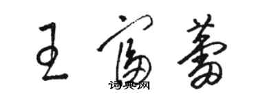 駱恆光王富蕾草書個性簽名怎么寫