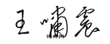 駱恆光王嘯震草書個性簽名怎么寫