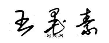 朱錫榮王墨素草書個性簽名怎么寫