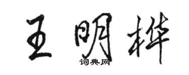 駱恆光王明樺行書個性簽名怎么寫