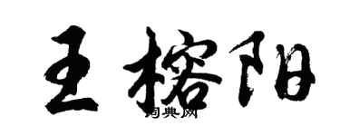胡問遂王榕陽行書個性簽名怎么寫