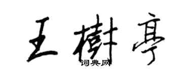 王正良王樹亭行書個性簽名怎么寫