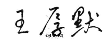 駱恆光王厚默草書個性簽名怎么寫