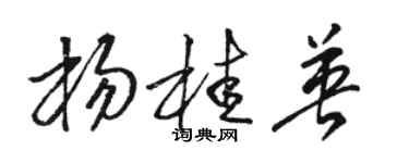 駱恆光楊桂英草書個性簽名怎么寫