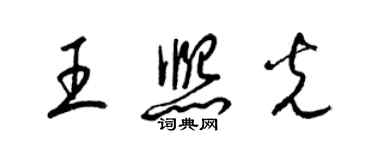 梁錦英王熙光草書個性簽名怎么寫