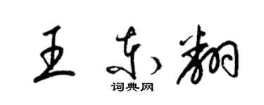 梁錦英王東翻草書個性簽名怎么寫