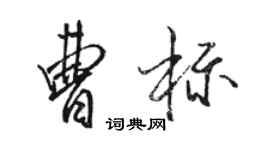 駱恆光曹標行書個性簽名怎么寫