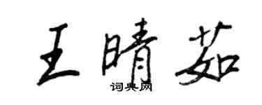 王正良王晴茹行書個性簽名怎么寫