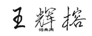 駱恆光王輝榕行書個性簽名怎么寫