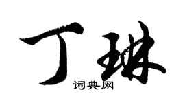 胡問遂丁琳行書個性簽名怎么寫