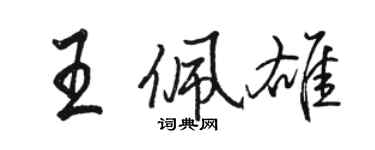 駱恆光王佩雄行書個性簽名怎么寫