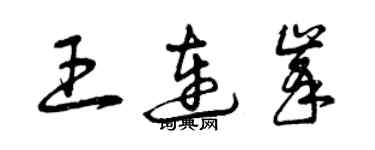 曾慶福王連峰草書個性簽名怎么寫