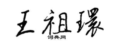 王正良王祖環行書個性簽名怎么寫