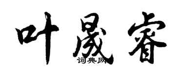 胡問遂葉晟睿行書個性簽名怎么寫