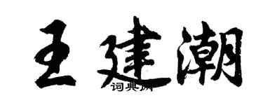 胡問遂王建潮行書個性簽名怎么寫