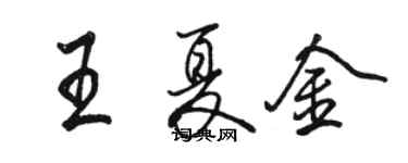 駱恆光王夏金行書個性簽名怎么寫