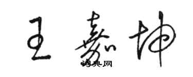 駱恆光王嘉坤草書個性簽名怎么寫