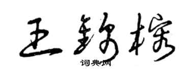 曾慶福王錦榕草書個性簽名怎么寫