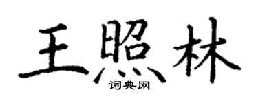 丁謙王照林楷書個性簽名怎么寫