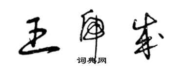 曾慶福王虎成草書個性簽名怎么寫