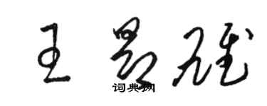 駱恆光王昂雄草書個性簽名怎么寫