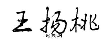 曾慶福王揚桃行書個性簽名怎么寫