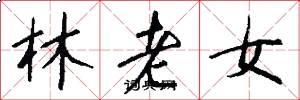 林老女怎么寫好看