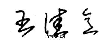 朱錫榮王佳意草書個性簽名怎么寫
