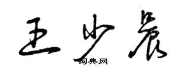 曾慶福王少晨草書個性簽名怎么寫