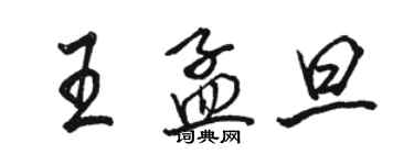 駱恆光王孟旦行書個性簽名怎么寫