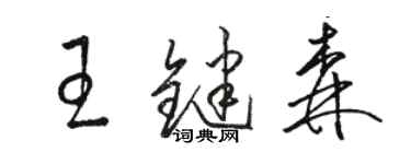 駱恆光王鍵森草書個性簽名怎么寫