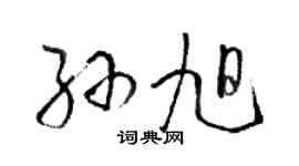 駱恆光孫旭草書個性簽名怎么寫