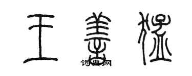 陳墨王善猛篆書個性簽名怎么寫