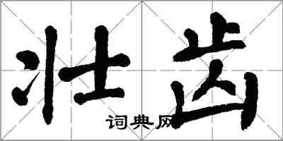 翁闓運壯齒楷書怎么寫