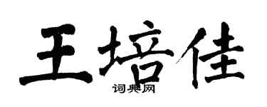 翁闓運王培佳楷書個性簽名怎么寫