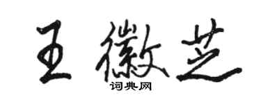 駱恆光王徽芝行書個性簽名怎么寫