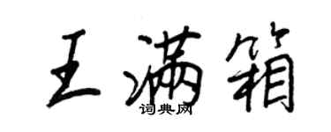 王正良王滿箱行書個性簽名怎么寫