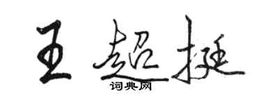 駱恆光王超挺行書個性簽名怎么寫