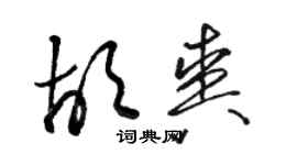 駱恆光胡爽草書個性簽名怎么寫