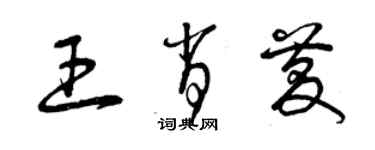 曾慶福王肖慶草書個性簽名怎么寫