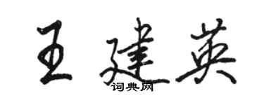 駱恆光王建英行書個性簽名怎么寫