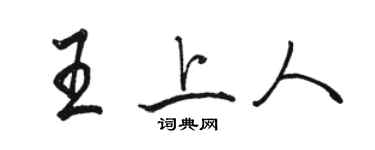 駱恆光王上人行書個性簽名怎么寫