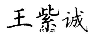 丁謙王紫誠楷書個性簽名怎么寫