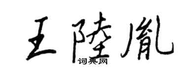王正良王陸胤行書個性簽名怎么寫
