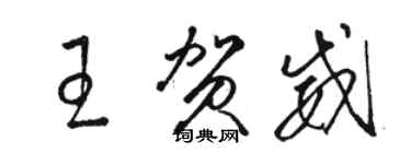 駱恆光王賀威草書個性簽名怎么寫