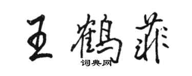 駱恆光王鶴菲行書個性簽名怎么寫